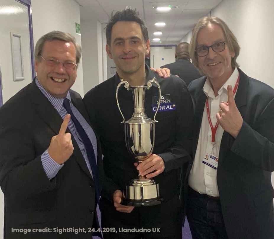 Ronnie O'Sullivan English snooker player with Stephen Feeney (Coach)